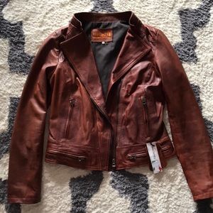 Leather jacket bought in Florence, Italy.